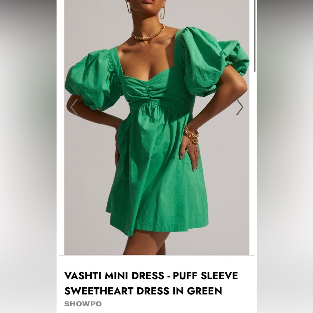 Showpo green mini dress